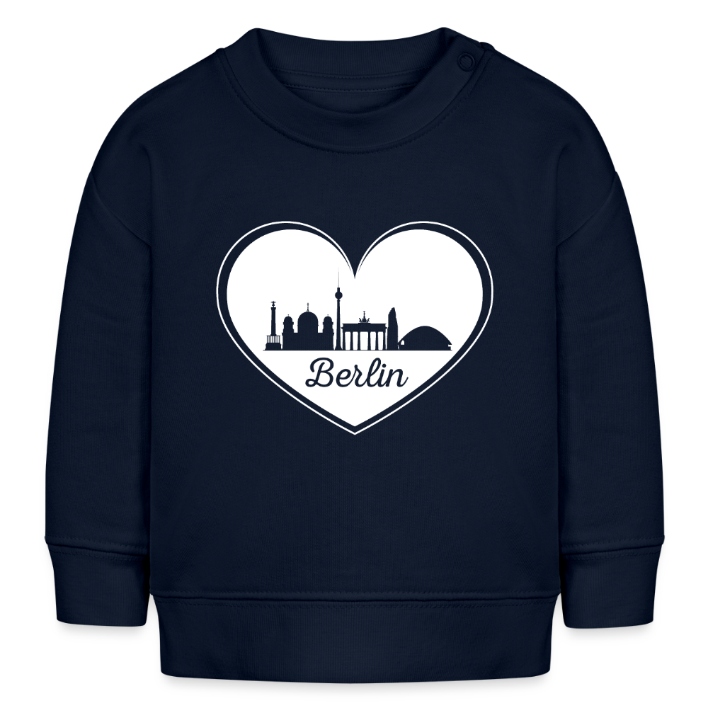 I love Berlin weiß - Baby Bio Pullover - Navy