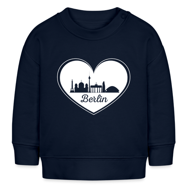 I love Berlin weiß - Baby Bio Pullover - Navy