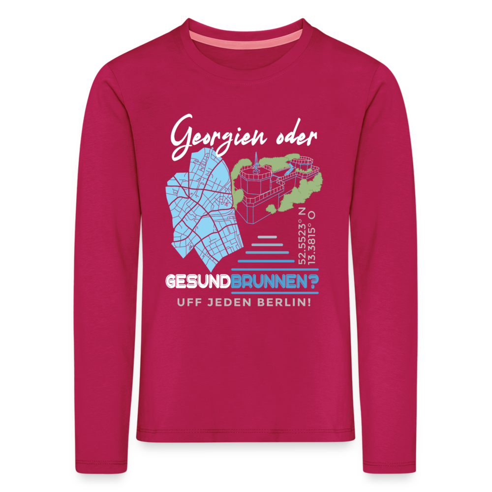 Georgien oder Gesundbrunnen - Kinder Langarmshirt - dunkles Pink