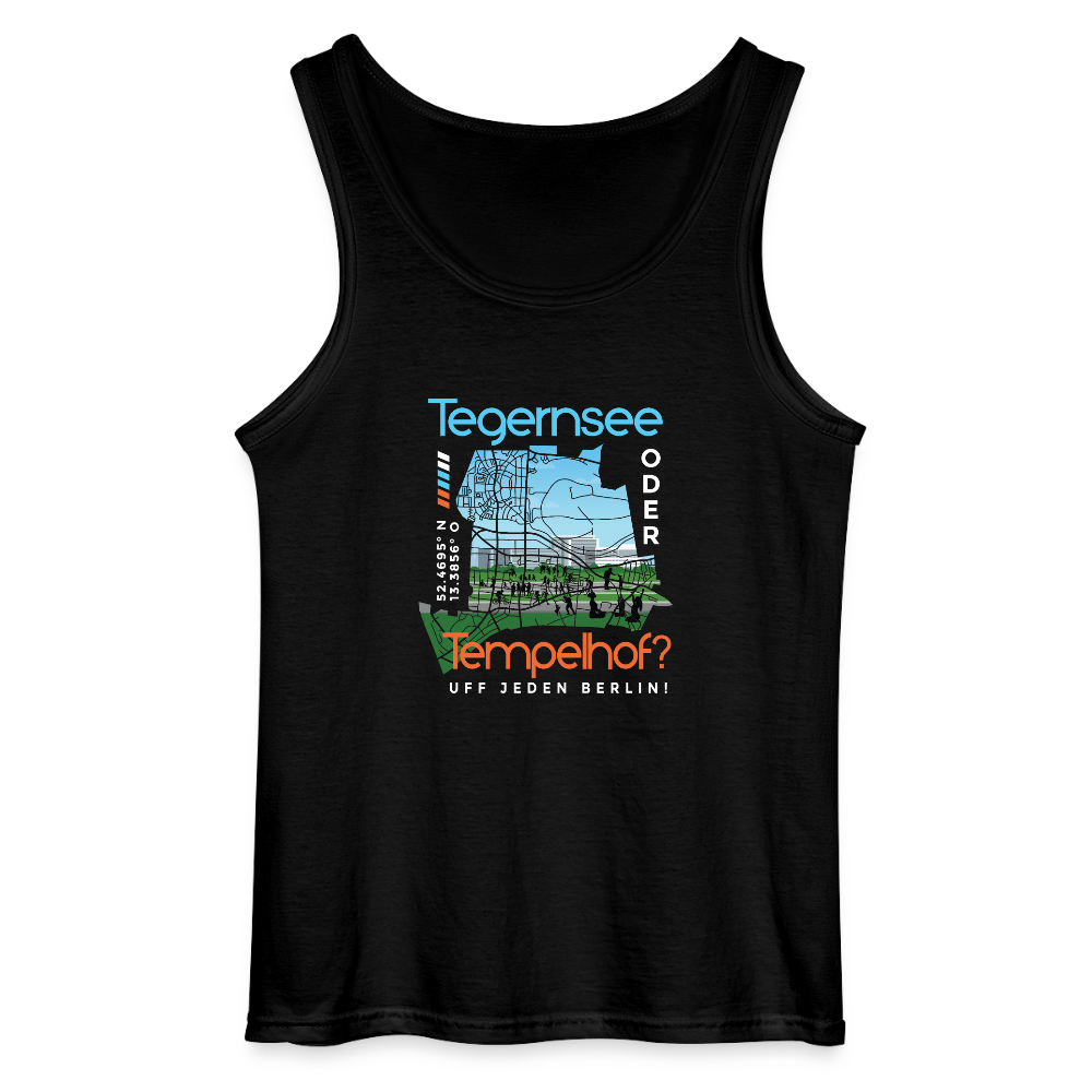 Tegernsee oder Tempelhof - Männer Tank Top - Schwarz