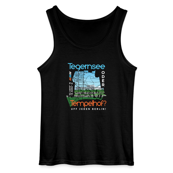 Tegernsee oder Tempelhof - Männer Tank Top - Schwarz