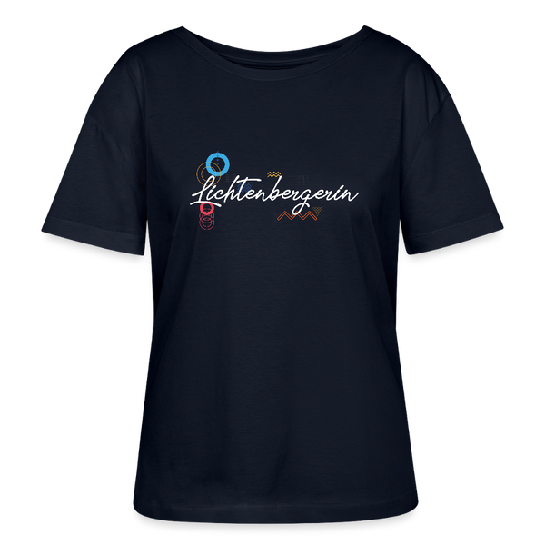 Lichtenbergerin - Relaxed Rundhals Frauen Bio-T-Shirt - Navy