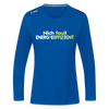 Nich faul! Energieeffizient! - Frauen Sport Langarmshirt - Royalblau