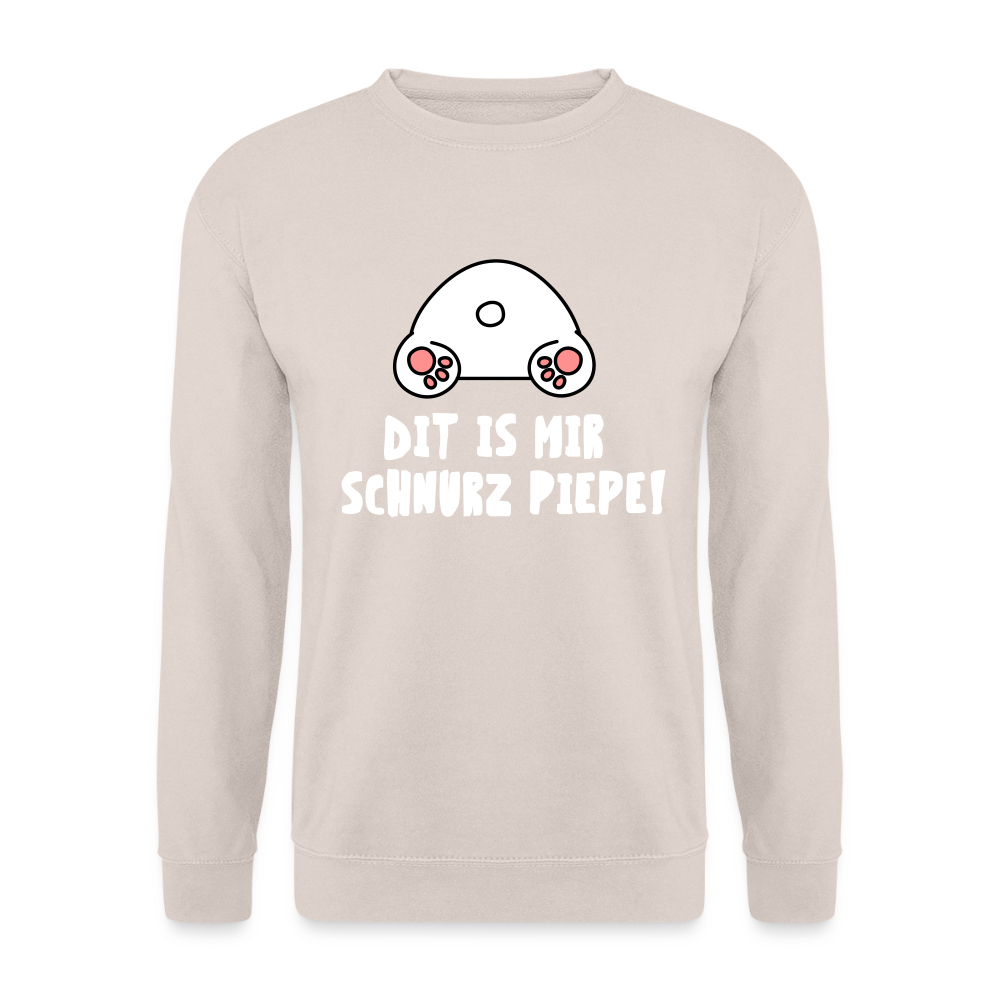 Dit is mir Schnurz Piepe - Unisex Pullover - Sand