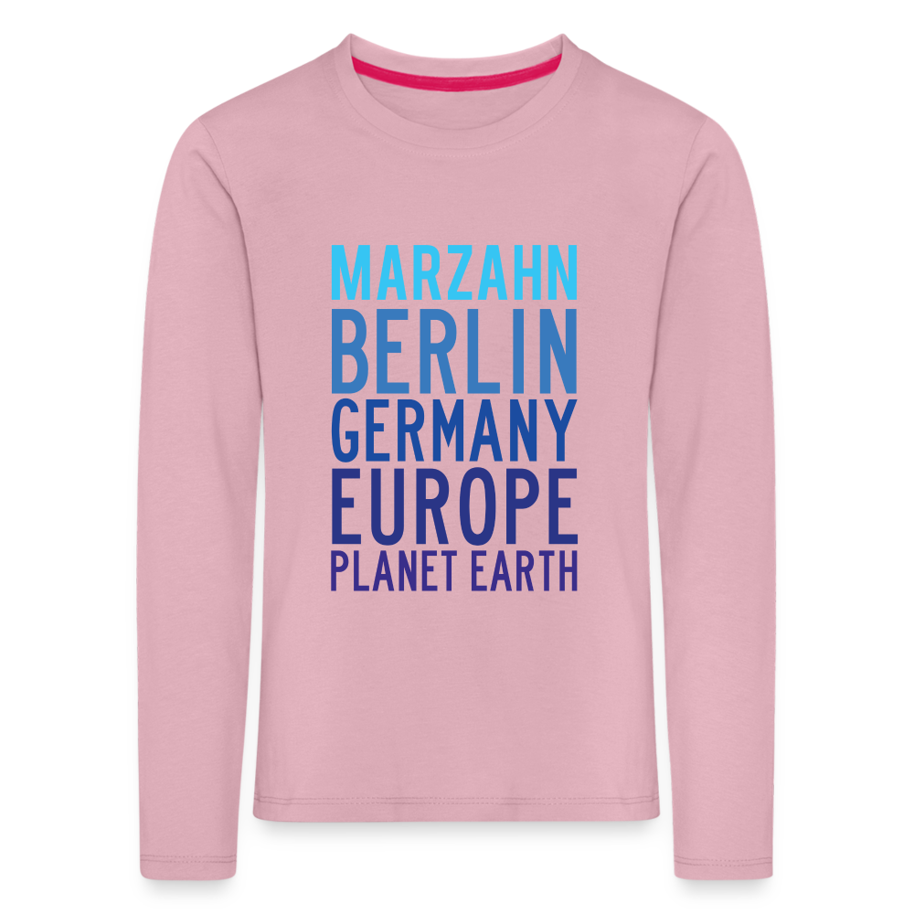 Marzahn Planet Earth - Kinder Langarmshirt - Hellrosa