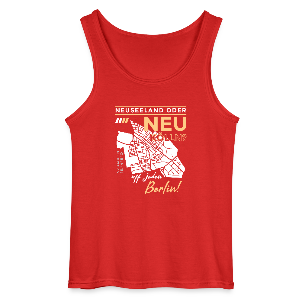 Neuseeland oder Neukölln - Männer Tank Top - Rot
