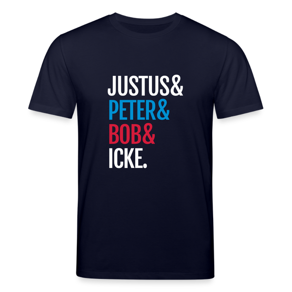 Justus & Peter & Bob & Icke - Unisex Bio T-Shirt - Navy