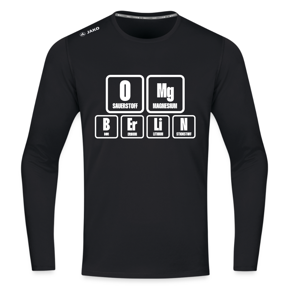 OMG Berlin - Männer Sport Langamshirt - Schwarz