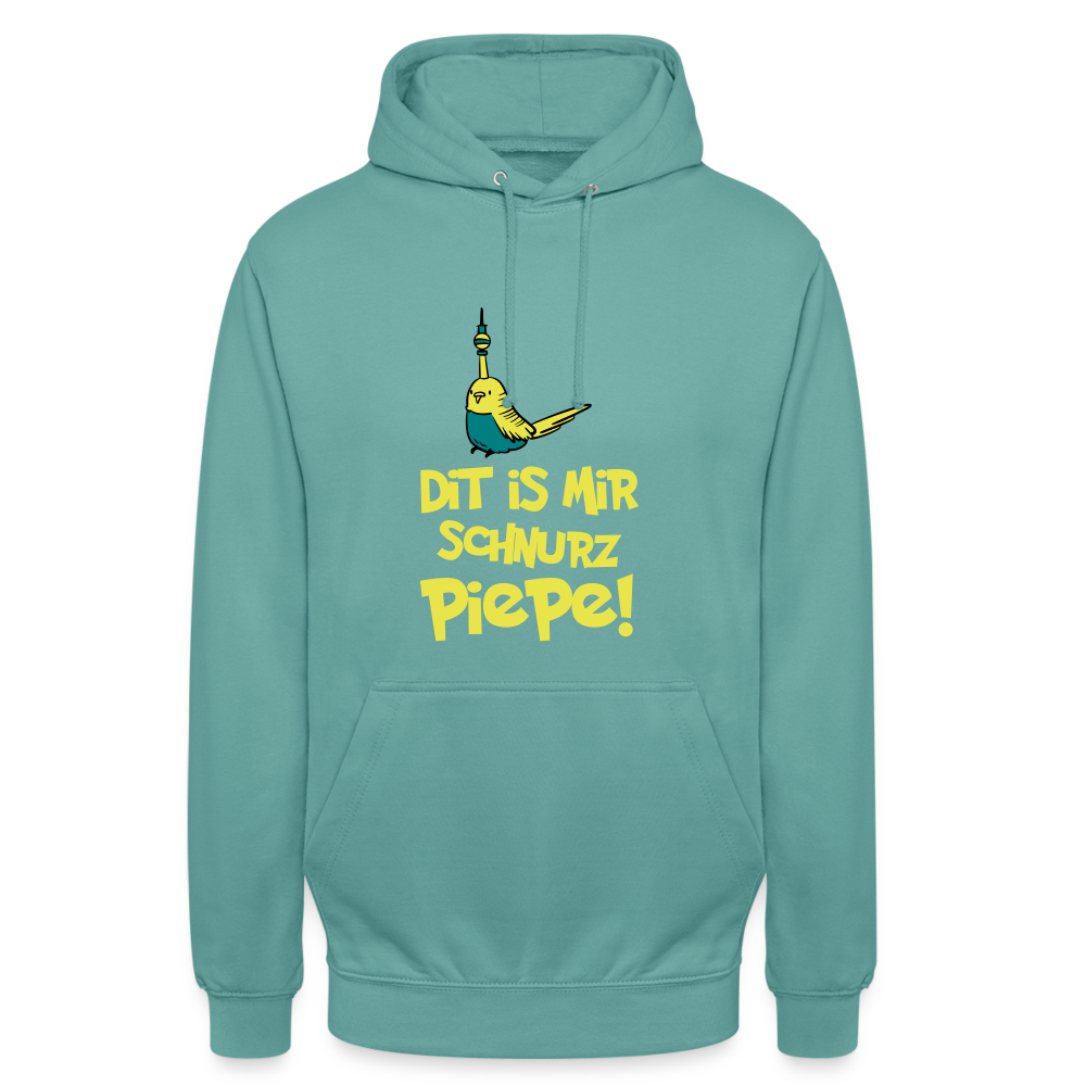 Schnurz Piepe mit Piep - Unisex Hoodie - Pastelltürkis