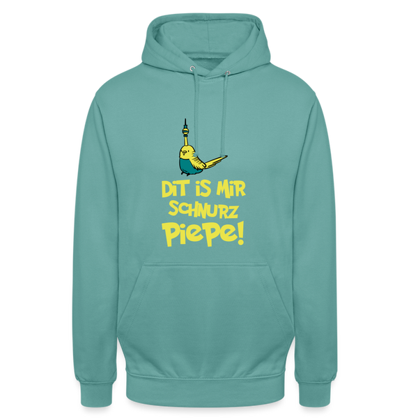 Schnurz Piepe mit Piep - Unisex Hoodie - Pastelltürkis