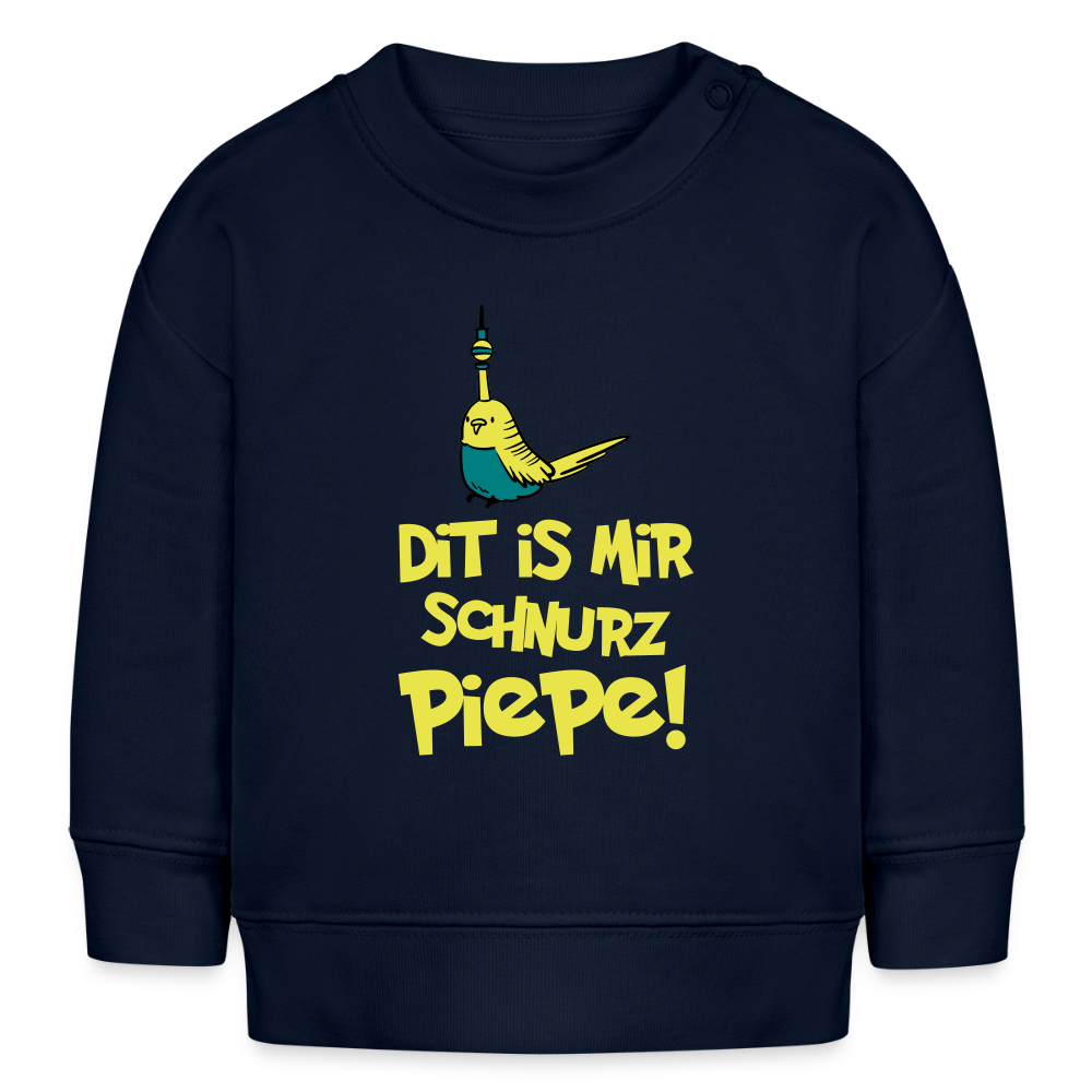 Schnurz Piepe mit Piep - Baby Bio Pullover - Navy