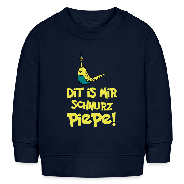 Schnurz Piepe mit Piep - Baby Bio Pullover - Navy