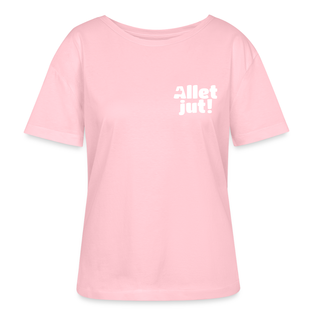 Allet Jut - Relaxed Rundhals Frauen Bio-T-Shirt - Hellrosa