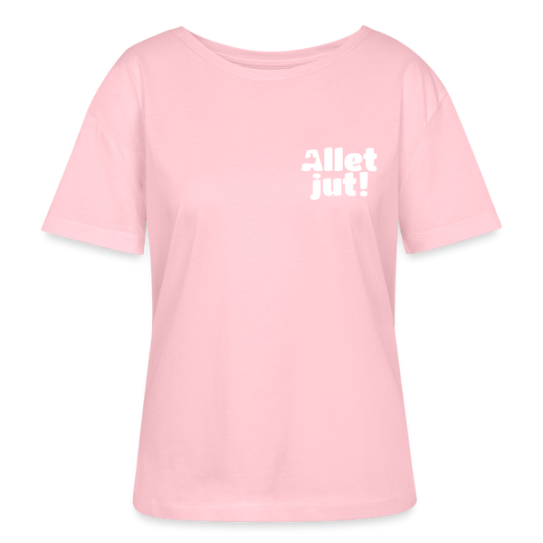 Allet Jut - Relaxed Rundhals Frauen Bio-T-Shirt - Hellrosa