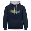 Neukölln Berlin Retro - Unisex Hoodie - Navy/Grau meliert