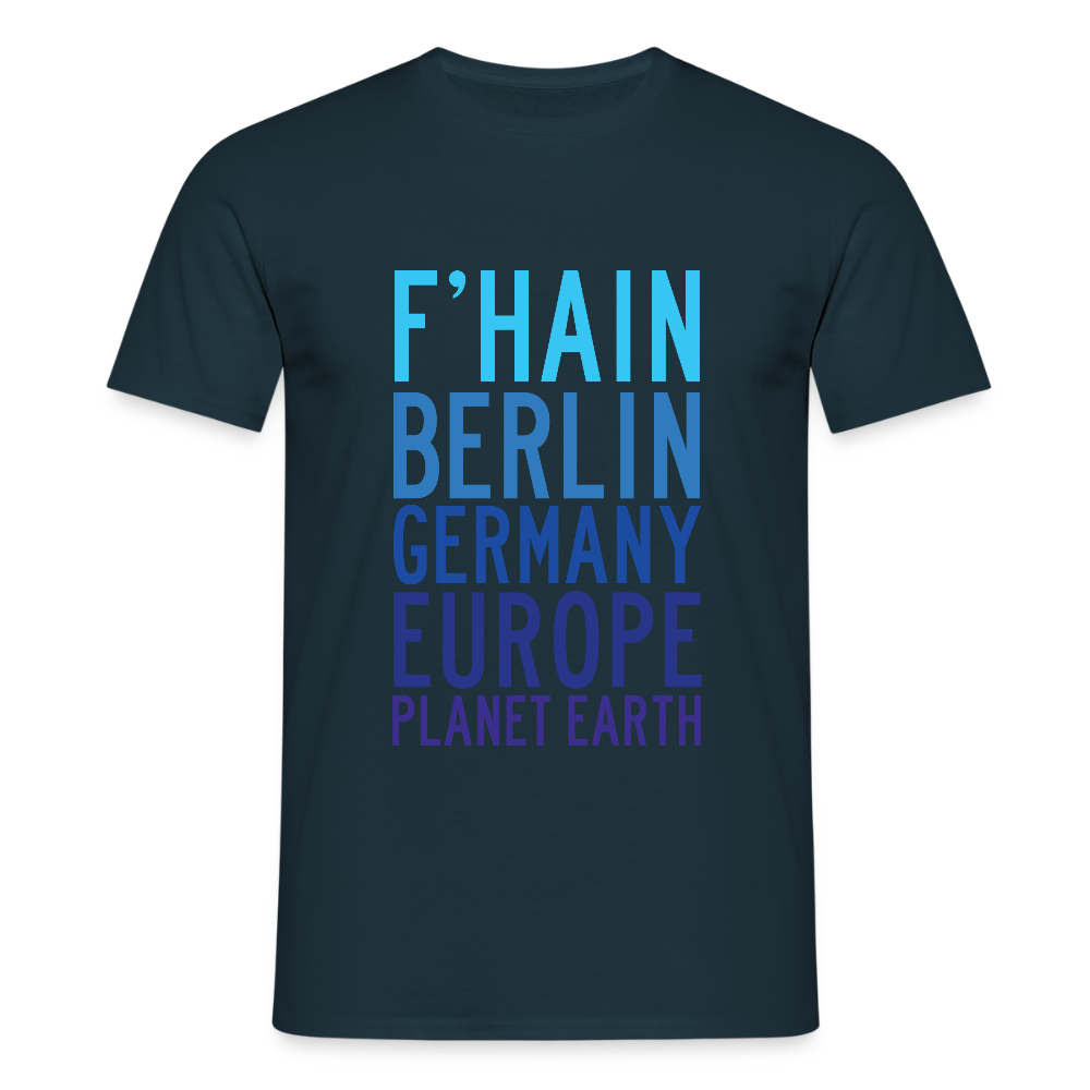 F'hain - Planet Earth - Männer Premium T-Shirt - Navy