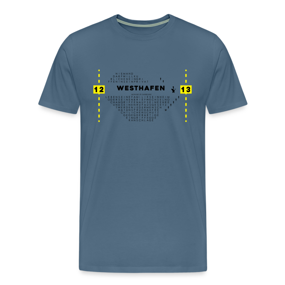 Westhafen - Männer Premium T-Shirt - Blaugrau