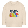 Super Hero - Baby Bio Pullover - Weißgrau
