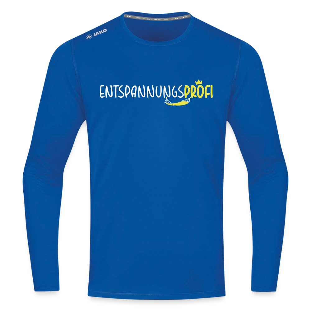 Entspannungsprofi - Männer Sport Langamshirt - Royalblau