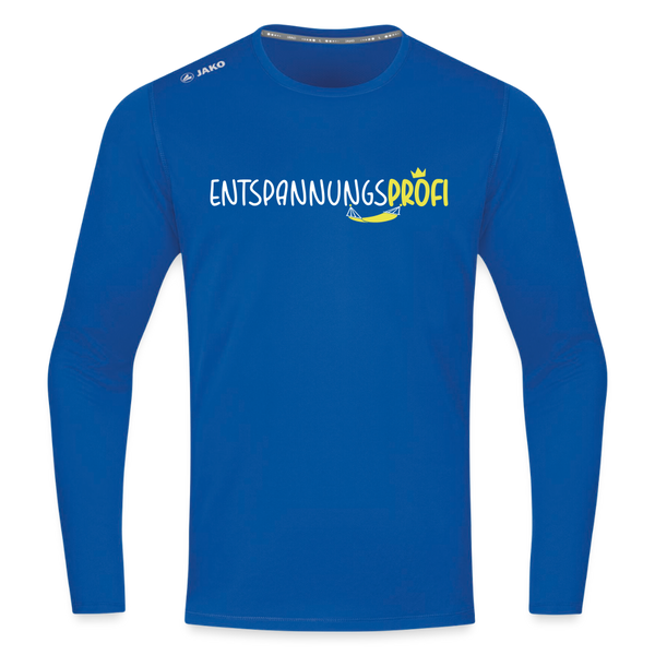 Entspannungsprofi - Männer Sport Langamshirt - Royalblau