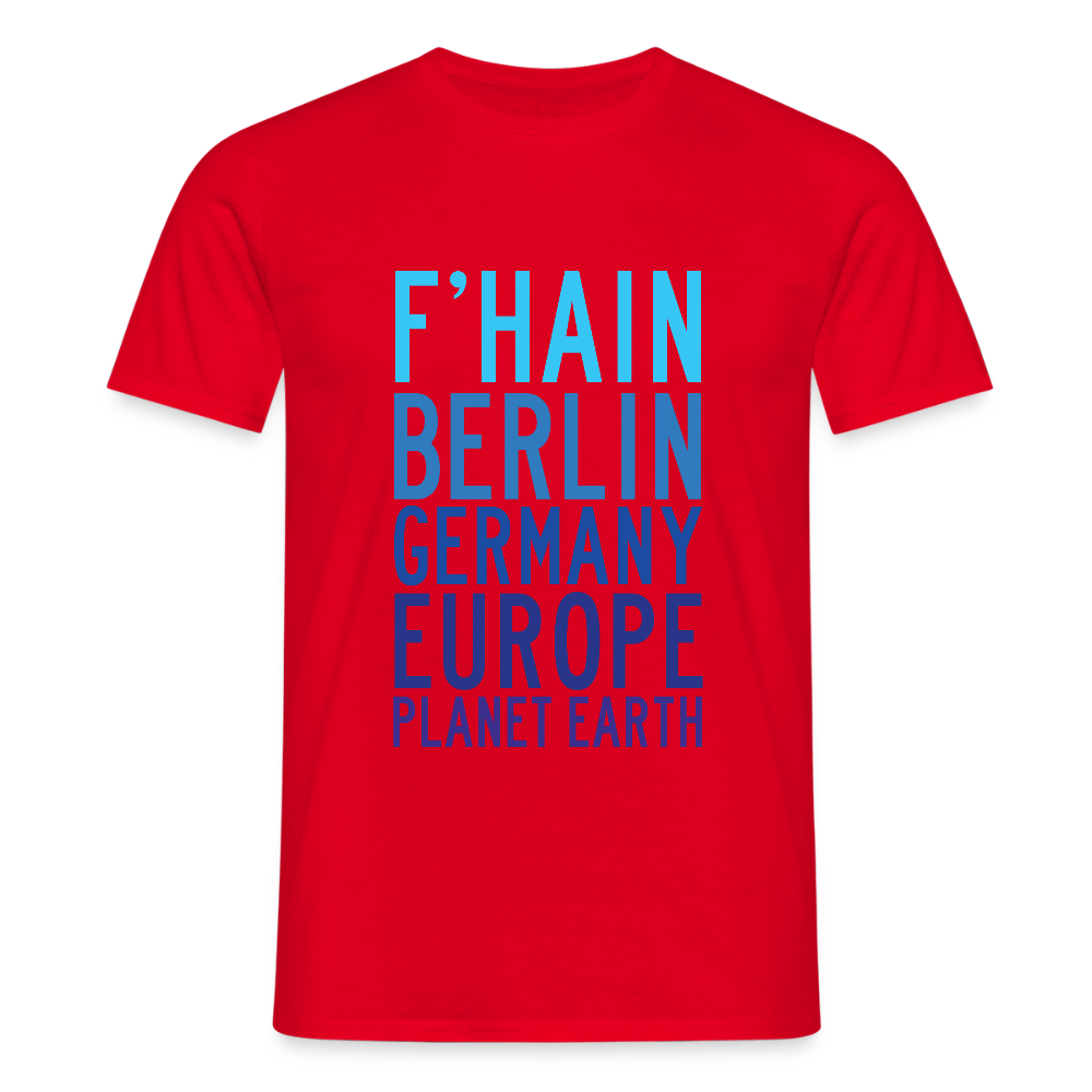 F'hain - Planet Earth - Männer Premium T-Shirt - Rot