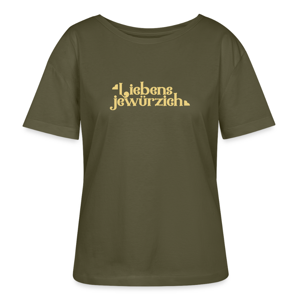 Liebensjewürzich - Relaxed Rundhals Frauen Bio-T-Shirt - Khaki