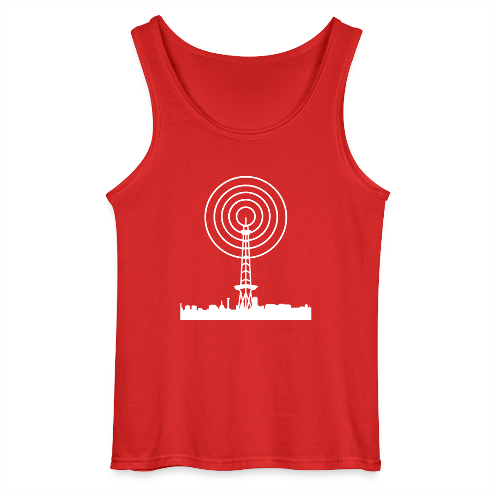 Funkturm im Fokus - Männer Tank Top - Rot