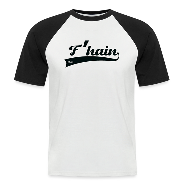 F'hain - Männer Baseball T-Shirt - Weiß/Schwarz