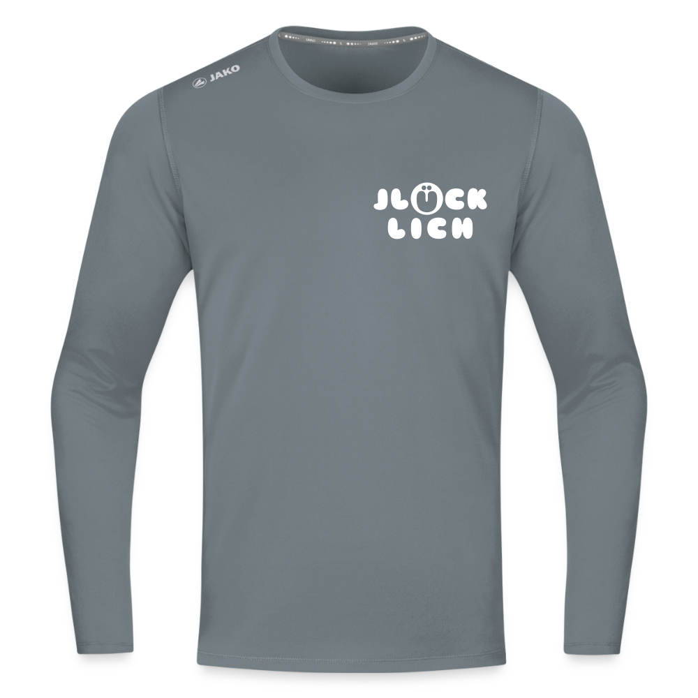 Jlücklich - Männer Sport Langamshirt - Grau