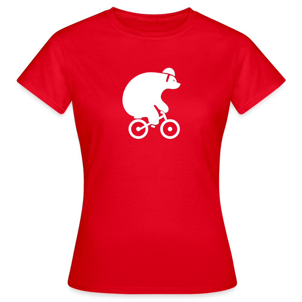 Fahrradbär - Frauen Premium T-Shirt - Rot