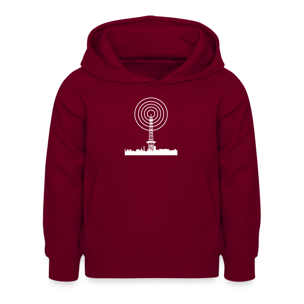 Funkturm im Fokus - Kinder Hoodie - Bordeaux
