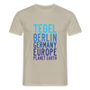 Tegel Planet Earth - Männer Premium T-Shirt - Sandbeige