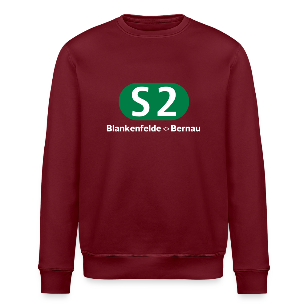 S2 - Unisex Bio Sweatshirt - Burgunderrot