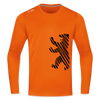 Berliner Bär im Netz - weiß - Männer Sport Langamshirt - Neonorange