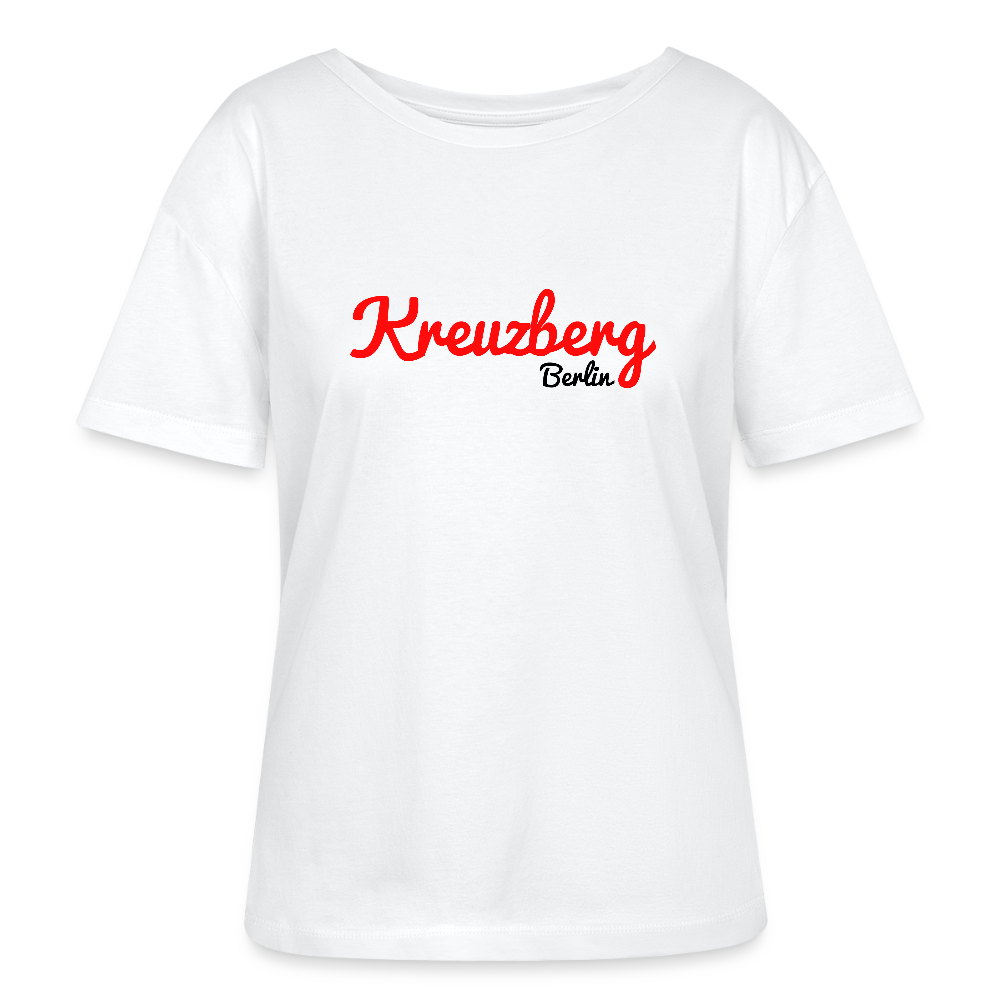 Kreuzberg Berlin - Relaxed Rundhals Frauen Bio-T-Shirt - Weiß