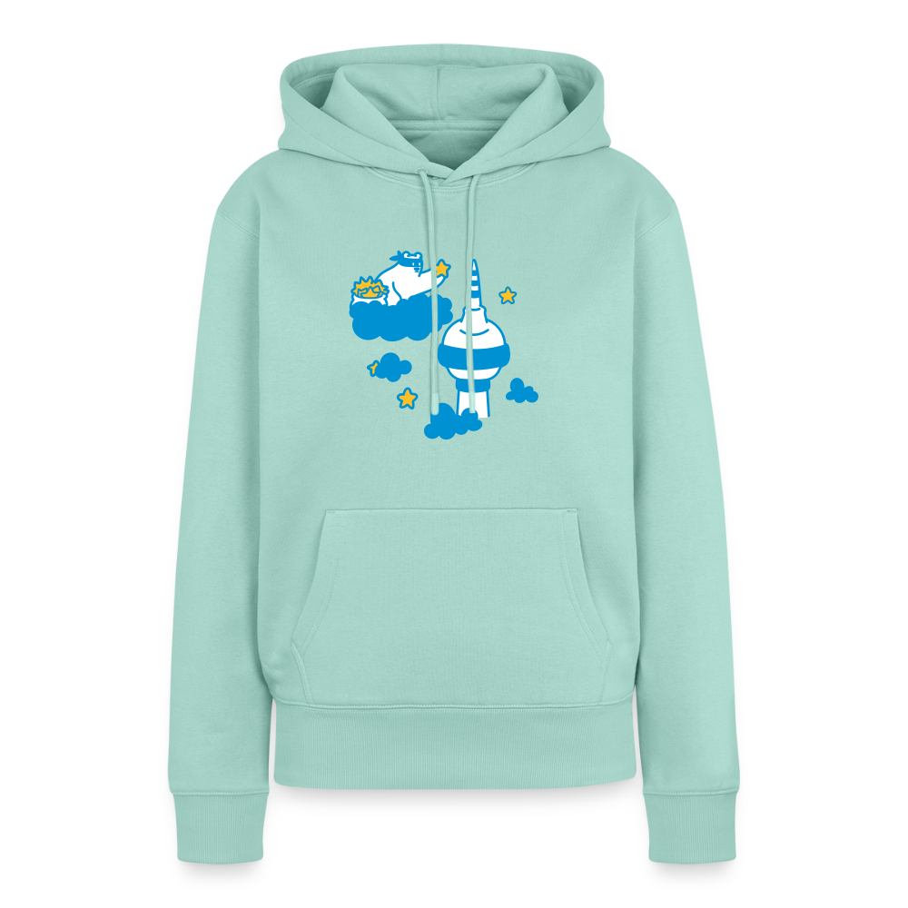 Berliner Bär bei Nacht - Frauen Premium Hoodie - Mint 