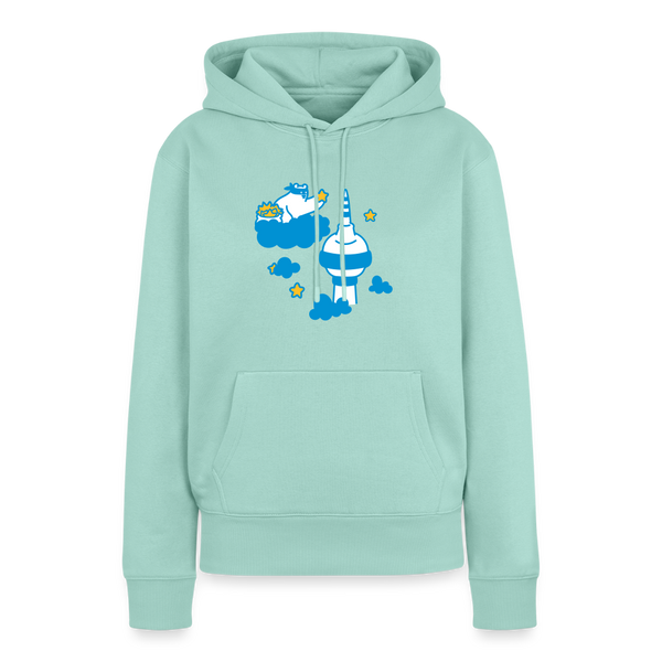 Berliner Bär bei Nacht - Frauen Premium Hoodie - Mint 