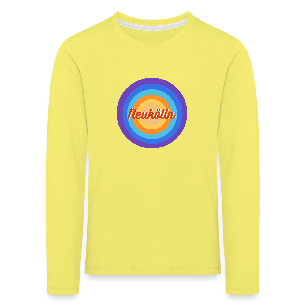 Neukölln Retro - Kinder Langarmshirt - Gelb