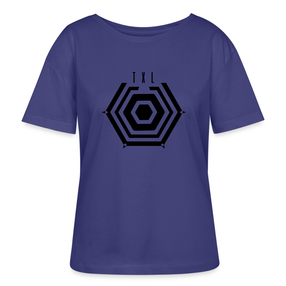 Tegel TXL Umrisse - Relaxed Rundhals Frauen Bio-T-Shirt - Dämmerung