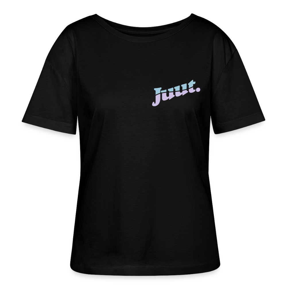 Juut - Relaxed Rundhals Frauen Bio-T-Shirt - Schwarz