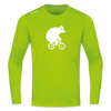 Fahrradbär - Männer Sport Langamshirt - Neongrün