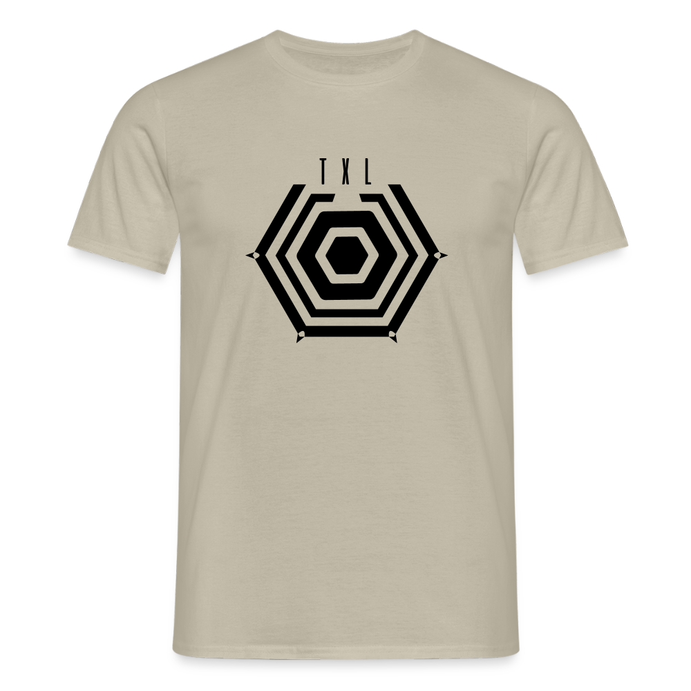 Tegel TXL Umrisse - Männer Premium T-Shirt - Sandbeige
