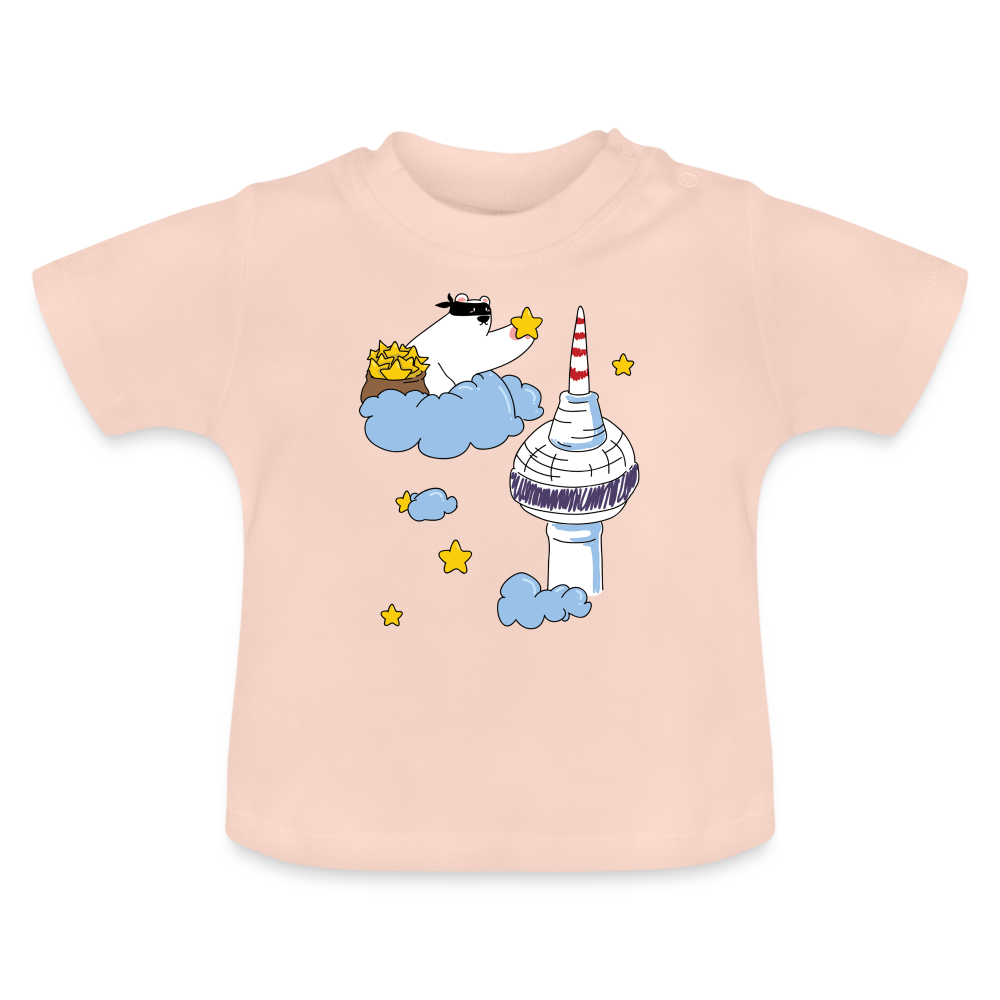 Berliner Bär bei Nacht - Baby T-Shirt - Kristallrosa