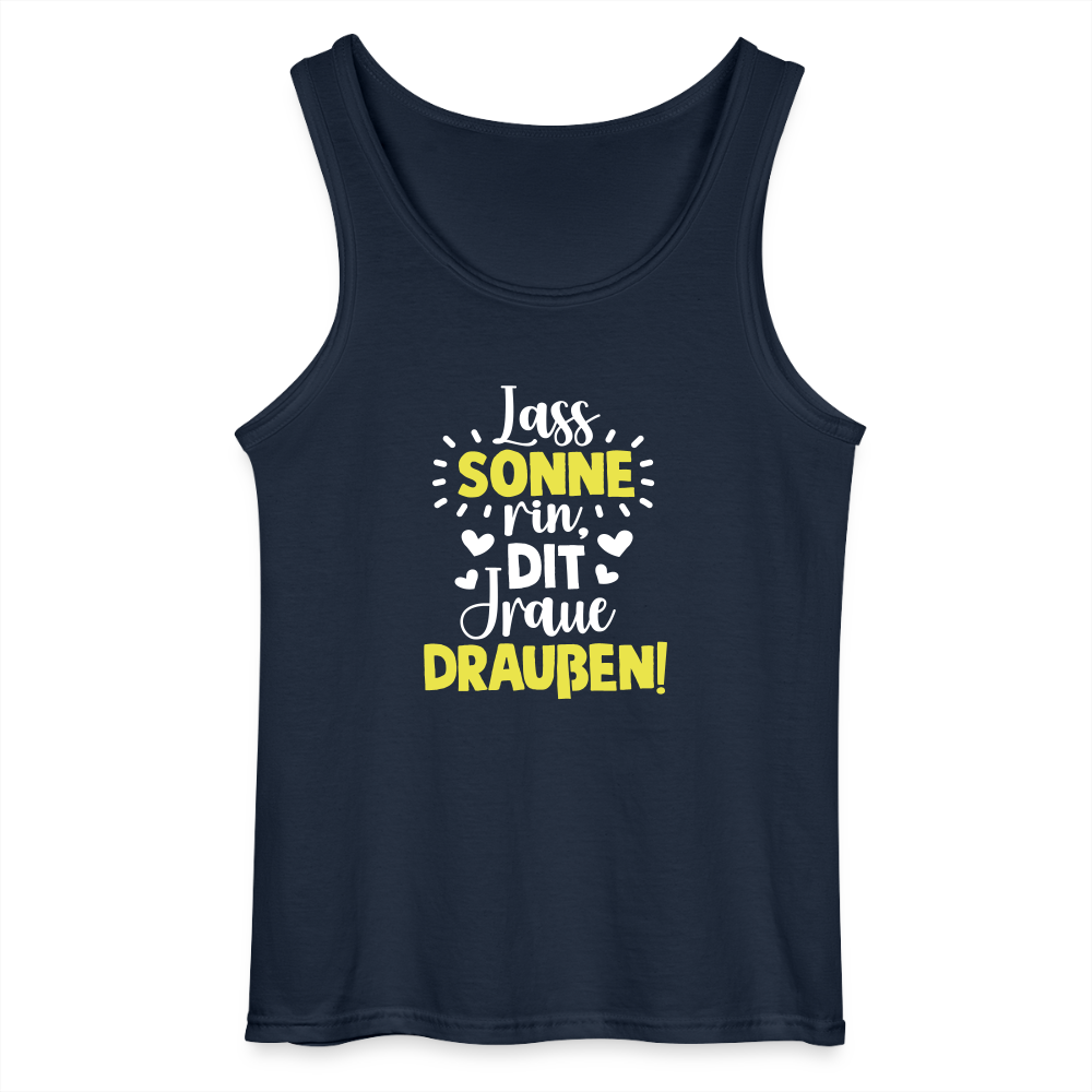 Lass Sonne rin, dit Jraue draußen! - Männer Tank Top - Navy