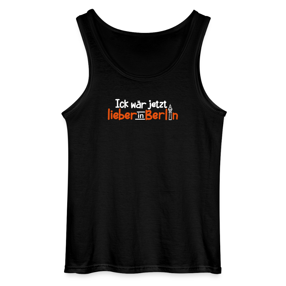 Ick wär jetzt lieber in Berlin - Männer Tank Top - Schwarz
