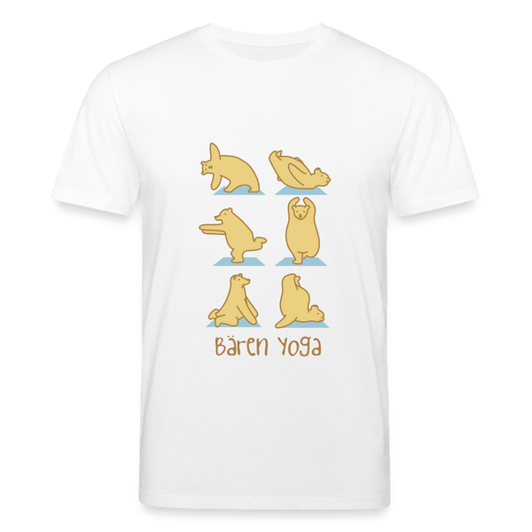 Bären Yoga - Unisex Bio T-Shirt - Weiß