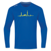 Herzschlag für Fahrradfahrer - Männer Sport Langamshirt - Royalblau