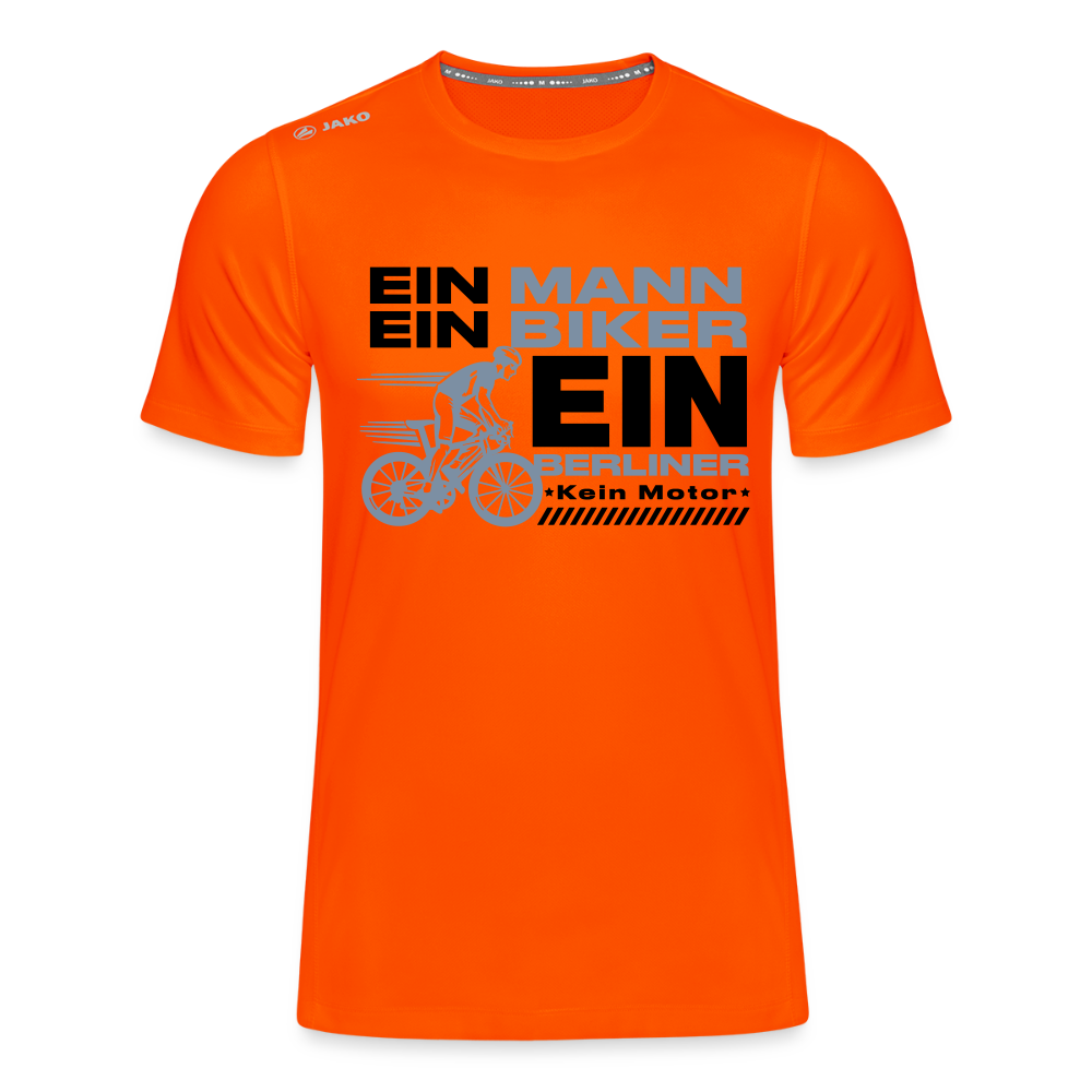 Ein Mann, Ein Biker, Ein Berliner - Männer Sport-Shirt - Neonorange