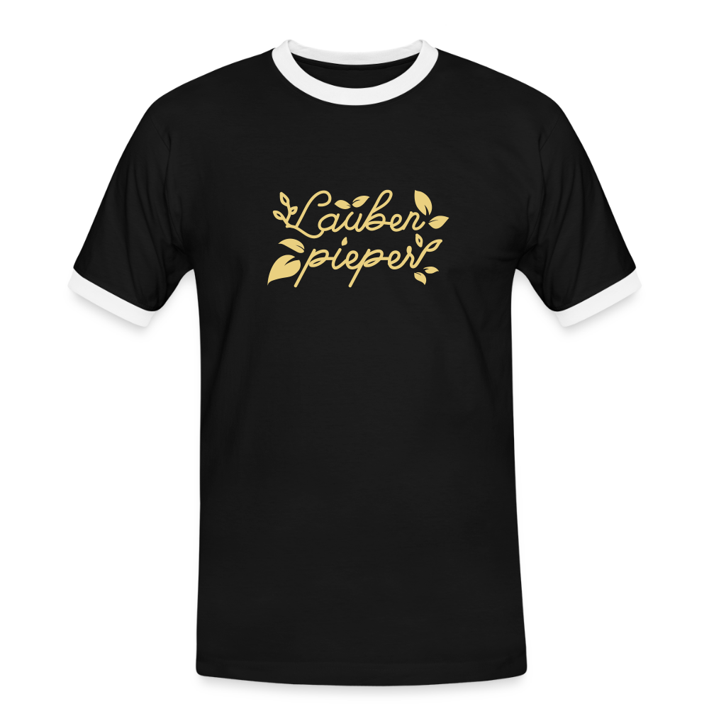 Lauben pieper - Männer Ringer T-Shirt - Schwarz/Weiß