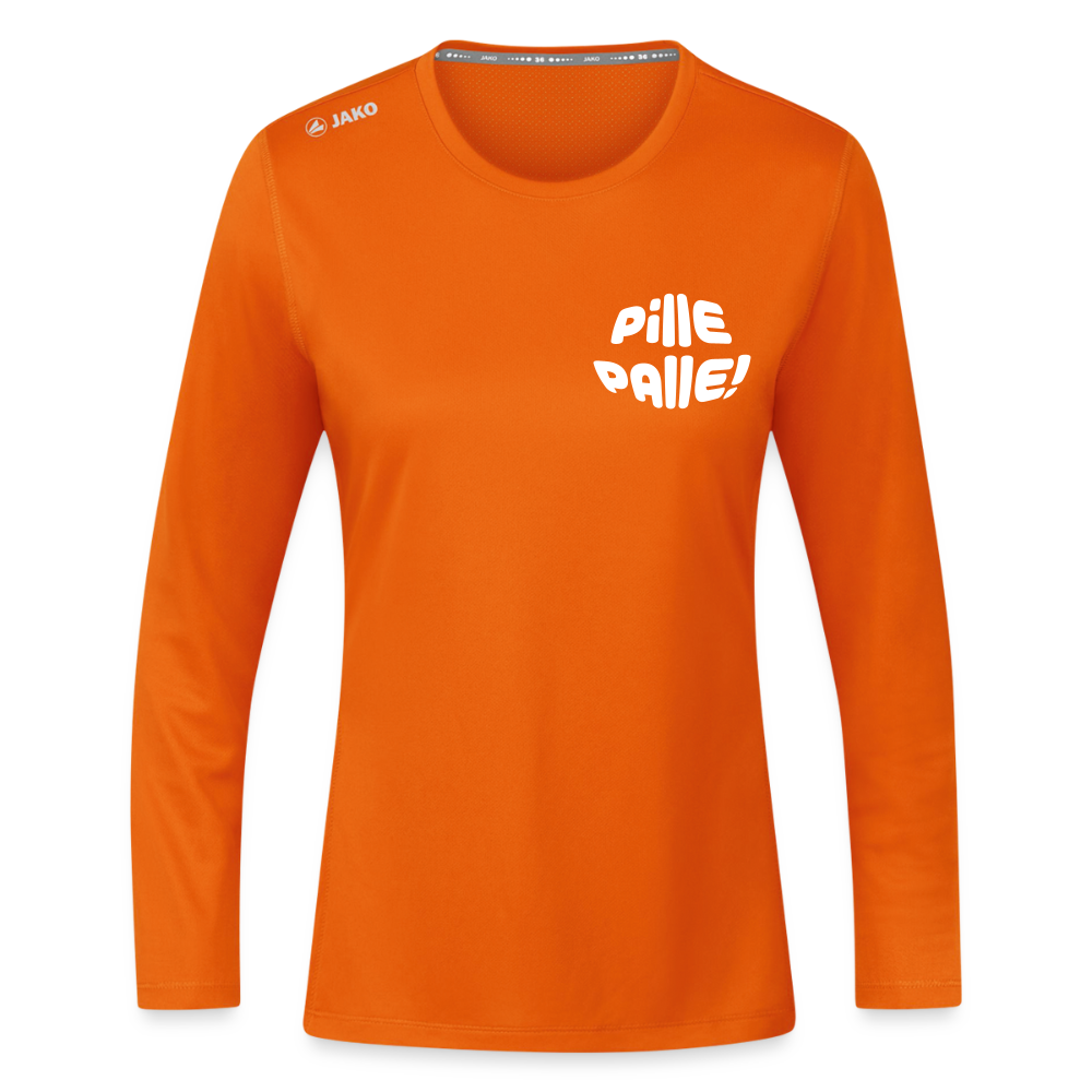 Pille Palle - Frauen Sport Langarmshirt - Neonorange